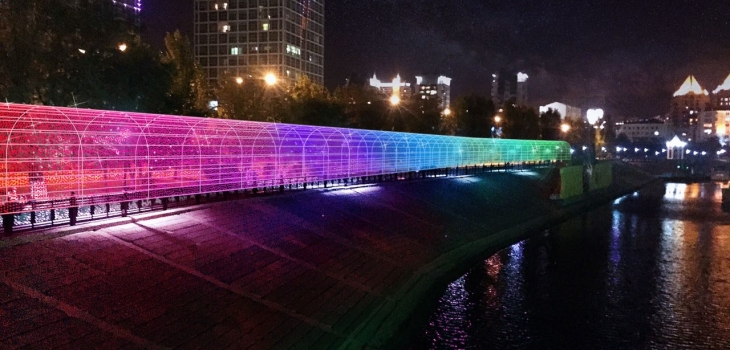 Астанада жағалау бойындағы жарық аркасын безендіру жұмыстары 10 маусымға дейін аяқталады