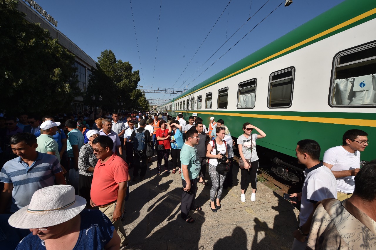 Халықаралық «Самарқан-Астана-Нұрлы жол» темір жол бағыты ашылды