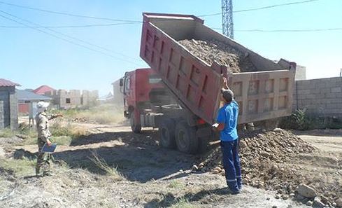 Тараз қаласындағы «Арай» алқабының көшелері жөнделуде