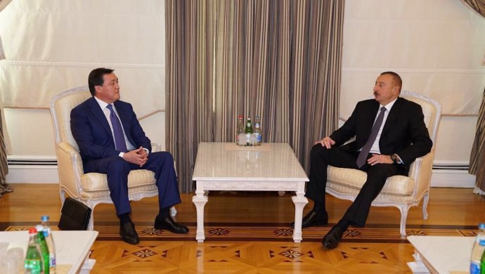Асқар Мамин Әзербайжан президентінің қабылдауында болды