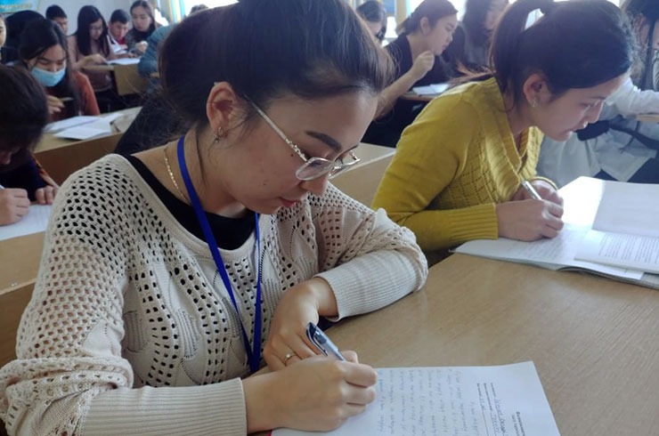 Тараздық оқытушылар мен студенттер «Ашық диктант» акциясына қатысты