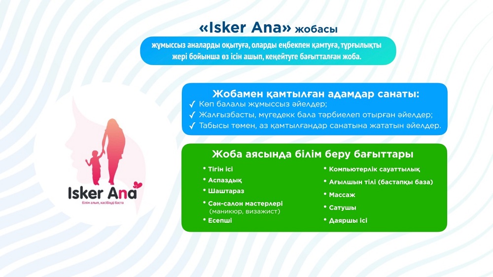 Атырауда «Isker ana» жобасы басталды