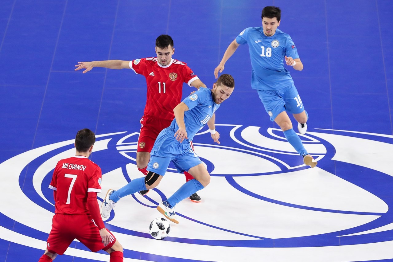 Футзал: «Қайрат» пен Ресей құрамасы тең ойнады