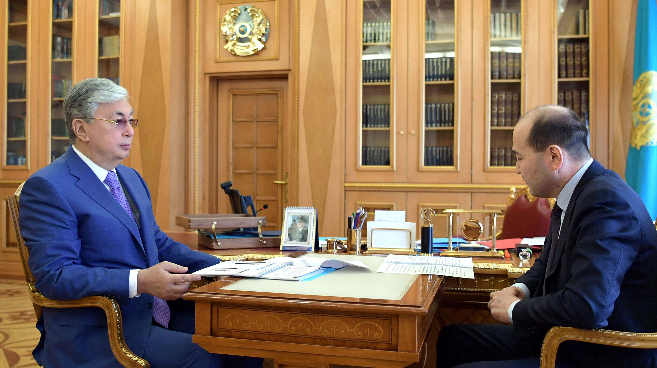 Қазақстан Президенті Қасым-Жомарт Тоқаев Бас Прокурор Ғизат Нұрдәулетовті қабылдады