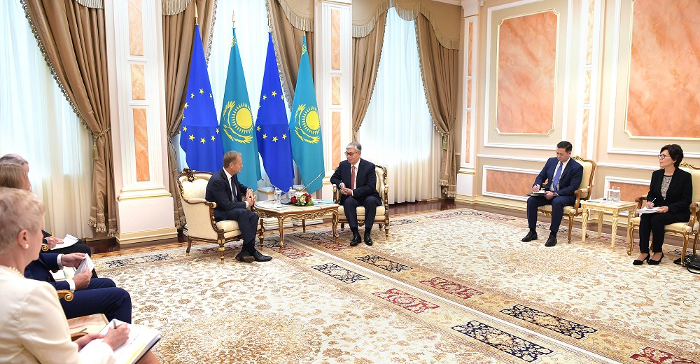 Қасым-Жомарт Тоқаев Еуропалық кеңес төрағасы Дональд Тускпен келіссөз жүргізді