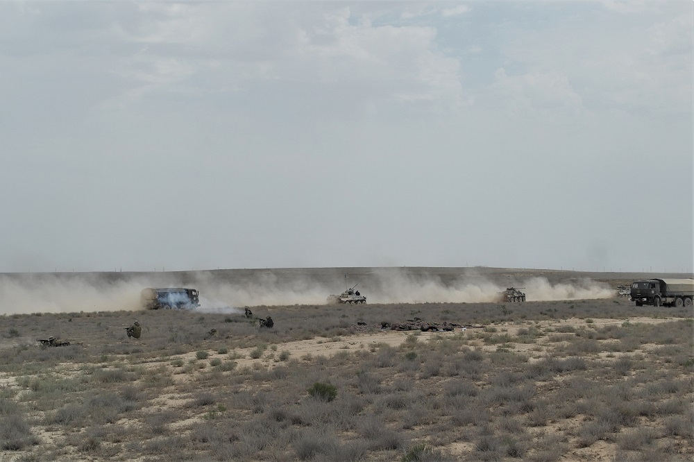 «Оймаша» оқу полигонында  теңіз жаяу әскерлерінің оқу-жаттығулары өтті