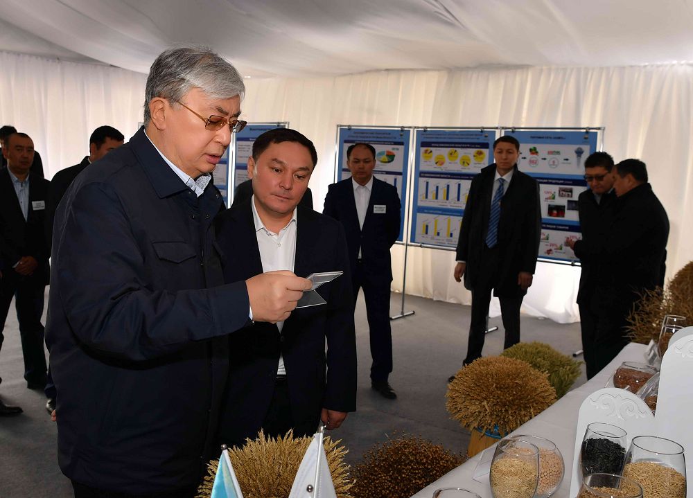 Қасым-Жомарт Тоқаев «Айбат» ЖШС-нің егістік алқаптарын аралап көрді