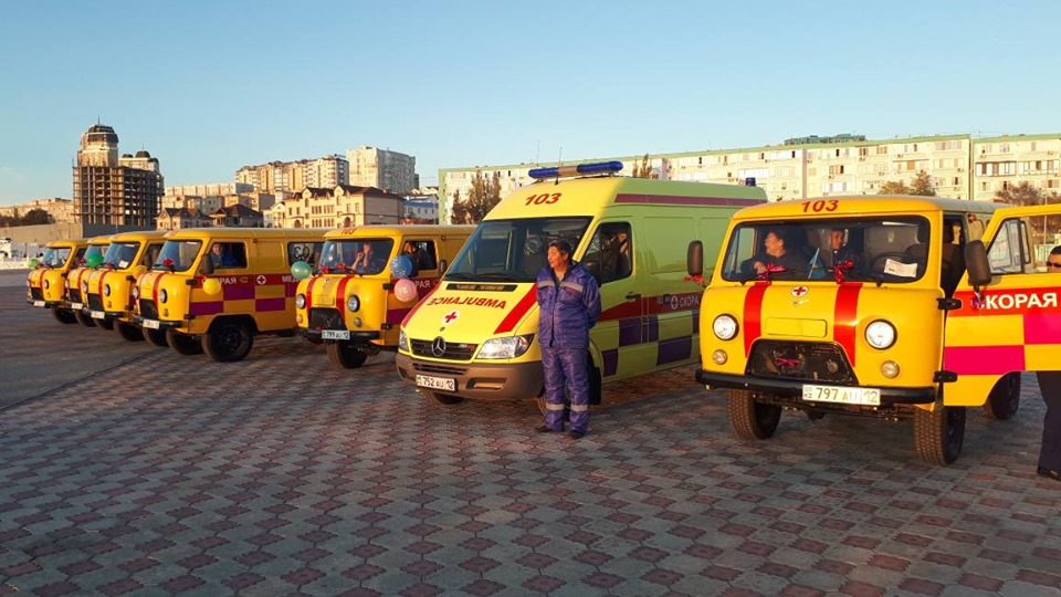 Маңғыстауда жедел жәрдем станциясы 8 жаңа автокөлікпен толықты