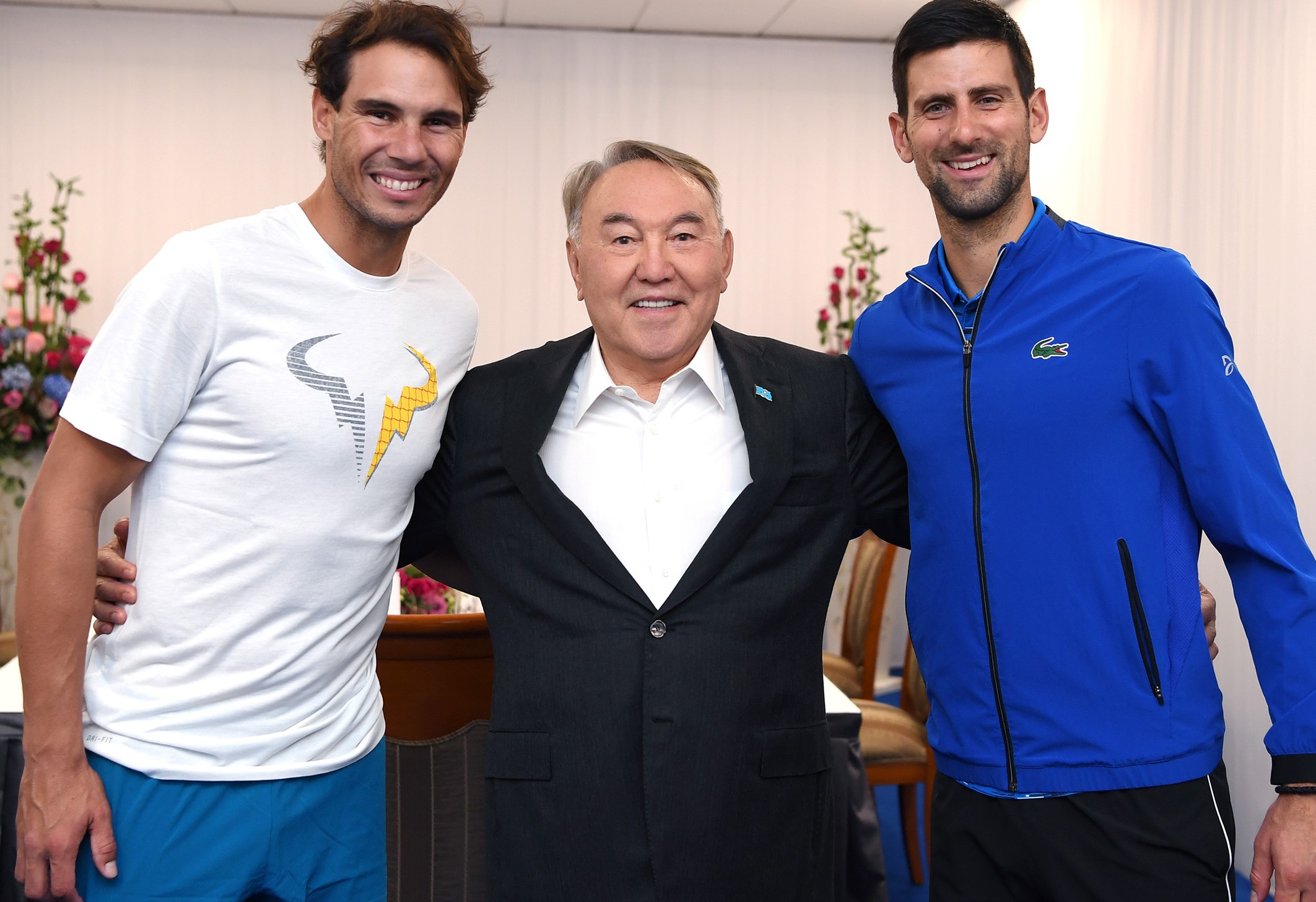 Елбасы Новак Джокович және Рафаэль Надальмен кездесті