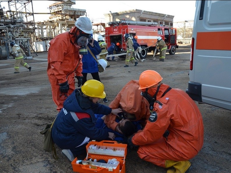Ақтауда «ҚазАзот» аумағында арнайы тактикалық жаттығу өткізілді