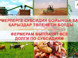 Фермерлерге субсидия бойынша барлық қарыздар төленетін болды