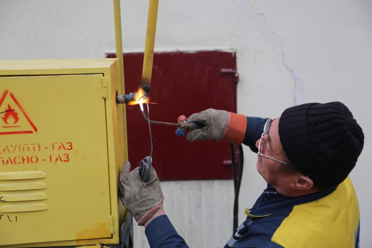 Түркістанда тұрғын үйлерге табиғи газ берілді