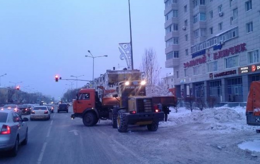 Елордадан 17 мың текше метрден астам қар шығарылды