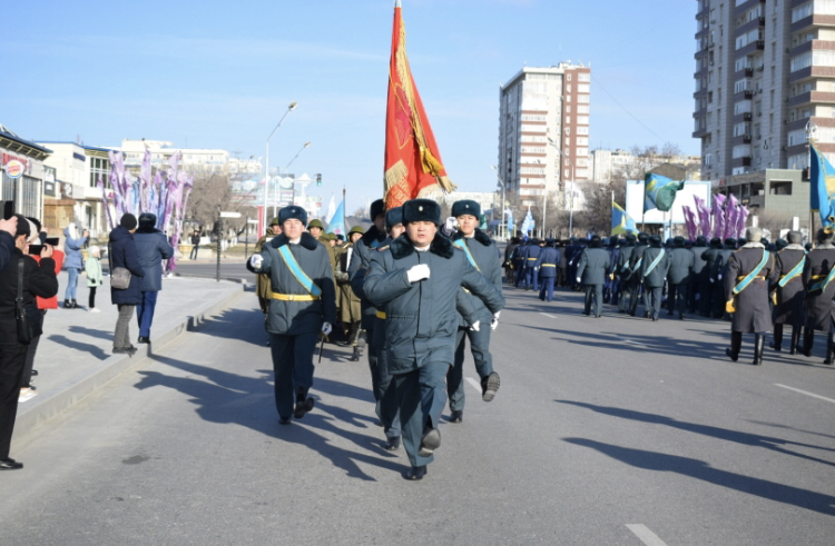 Ақтауда «Біз-Жеңістің мұрагеріміз» тағзым эстафетасы өтті
