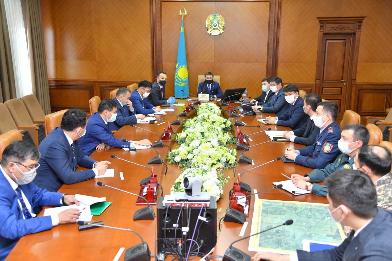 Шымкент: ТЖ режимін қамтамасыз ету   жөніндегі өңірлік штабтың кезекті отырысы өтті