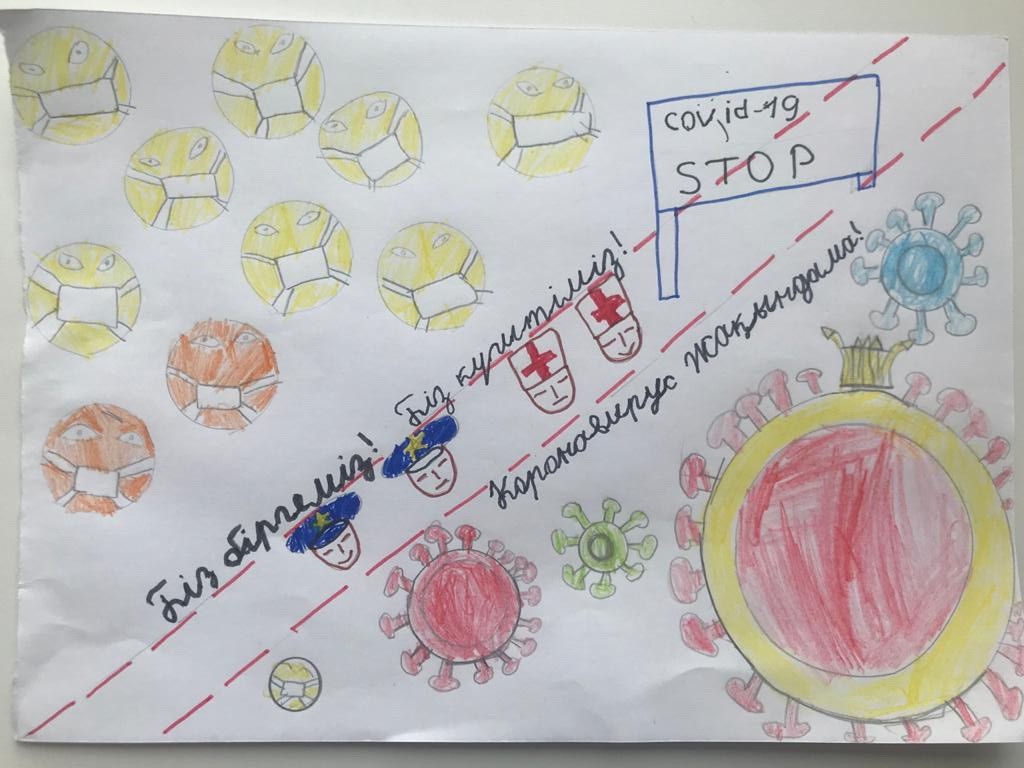 Вируске қарсы күресіп жүрген ата-аналарға балалары қолдау көрсетті