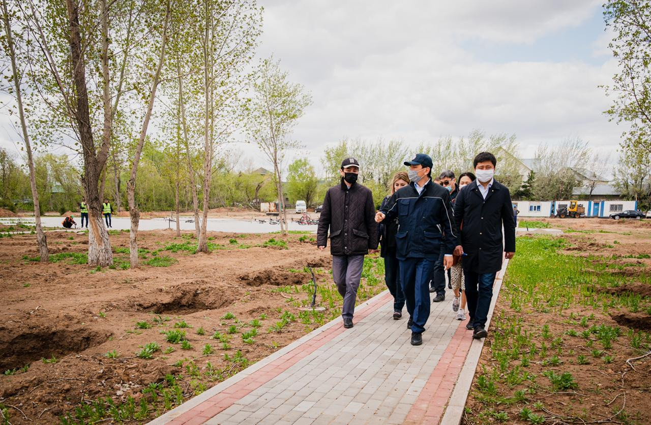 Елорданың шеткері аймағында саябақ құрылысы басталды