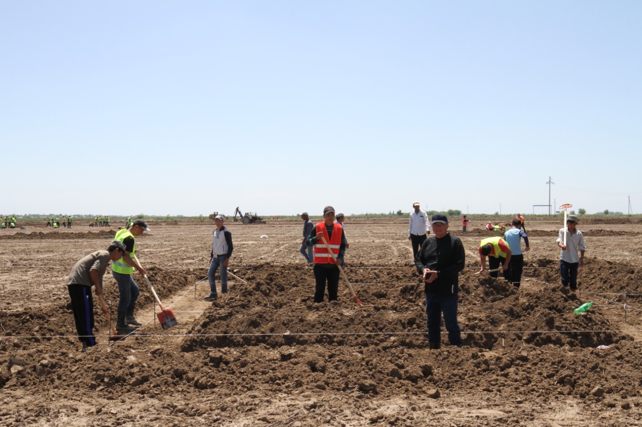 Түркістан: Құрылыс жұмыстарына жергілікті тұрғындар тартылуда