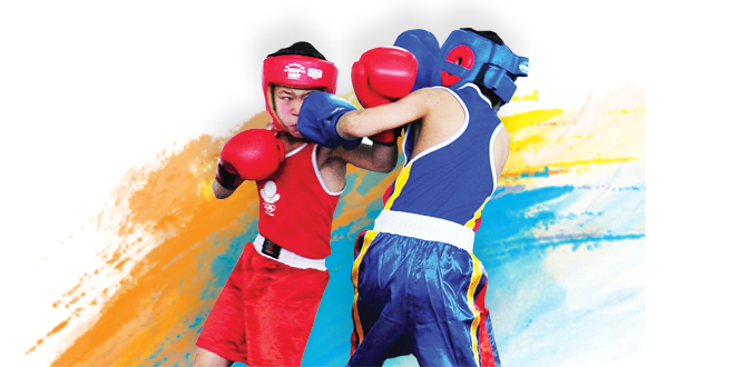 Балғын боксшылар жаттығу үстінде