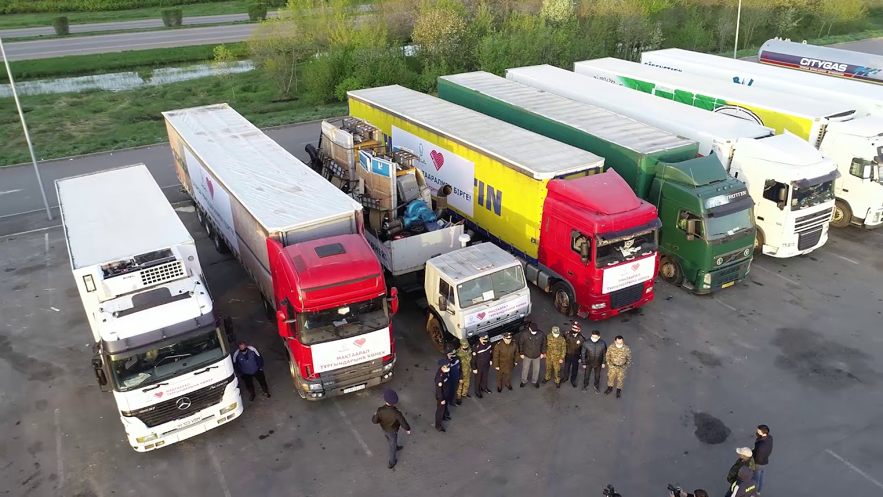 Түркістан: Батыс Қазақстан облысынан 20 тоннадай гуманитарлық көмек келді