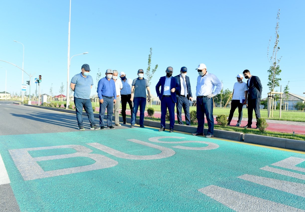 Түркістанда қоғамдық көліктер арнайы жолақпен  жүреді