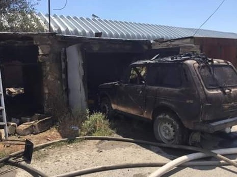 Атырауда үш гараж отқа оранды