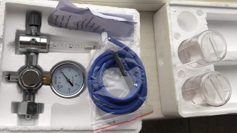 Сайрамдық кәсіпкерлер ауруханаға тыныс алу құрылғыларын тарту етті