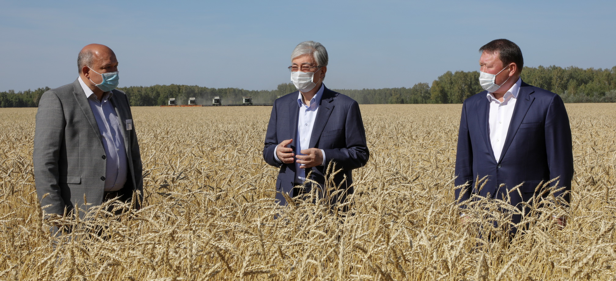 Президент Солтүстік Қазақстандағы астық жинау науқанымен танысты