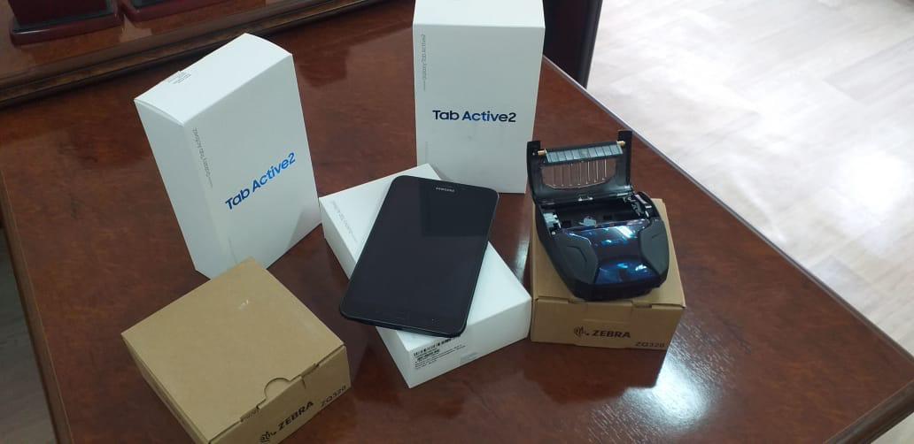 Қарақияда полицейлерге планшеттер мен термопринтерлер берілді