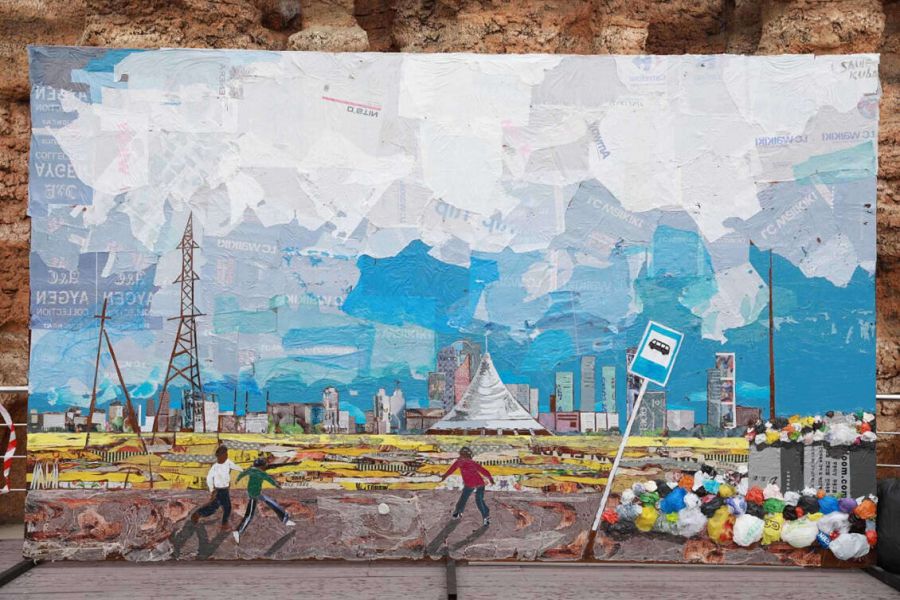 Қоқыстан салынған картина