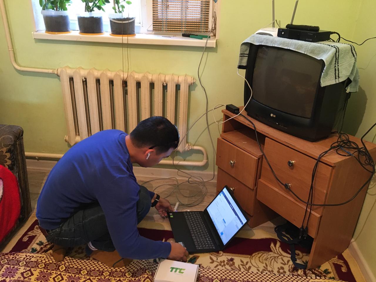 Құландыда тұрғын үйлерге интернет желісі тартылуда