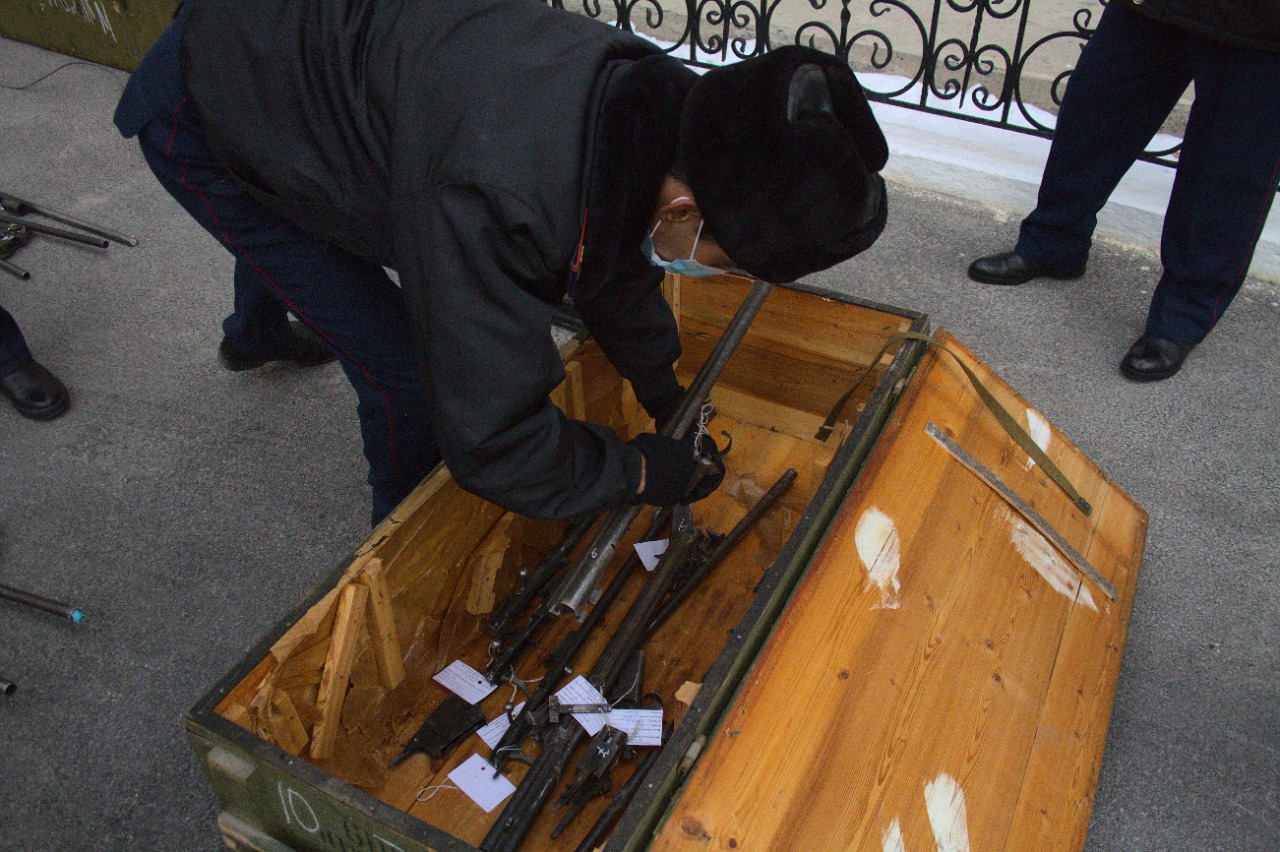 Қызылордада өткен жылы заңсыз айналымнан 246 қару тәркіленді