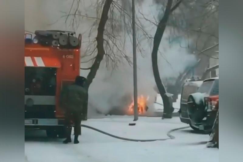 Павлодарда автокөлік өртенді