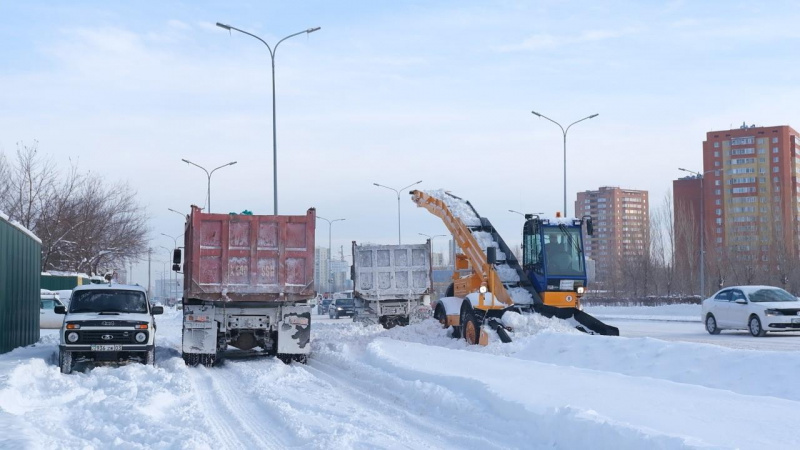 Елордадан бір тәулікте 35 мың текше метрге жуық қар шығарылды