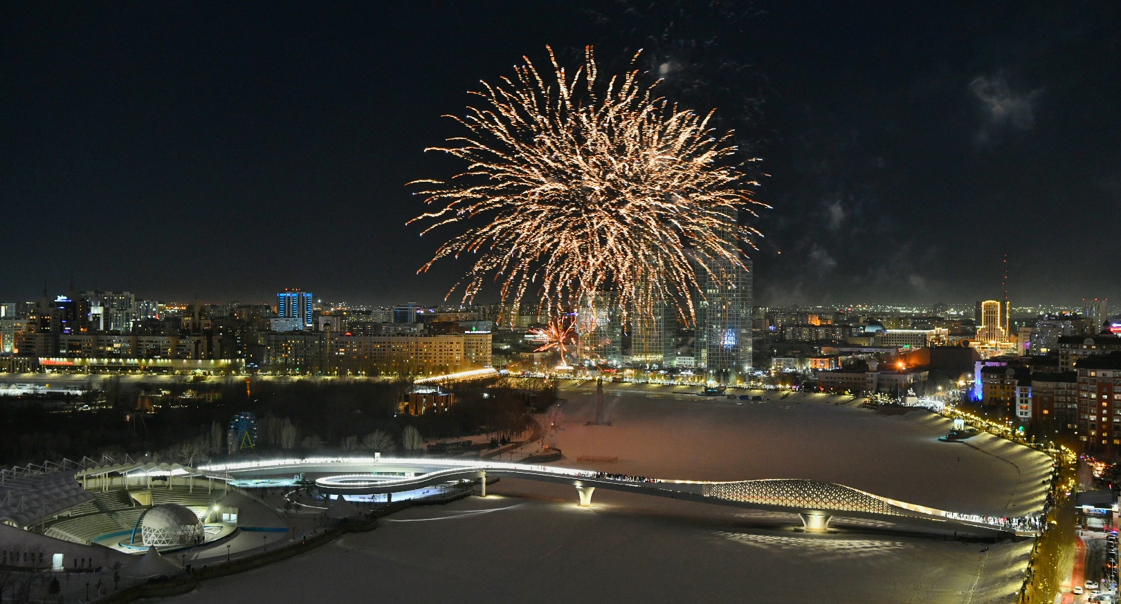 Тәуелсіздіктің отыз жылдығына орай елордада отшашу ұйымдастырылды