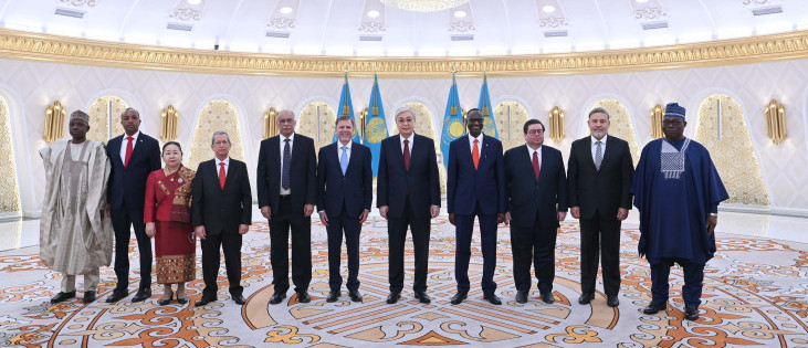 Президент бірқатар мемлекеттің елшілерінен сенім грамоталарын қабылдады