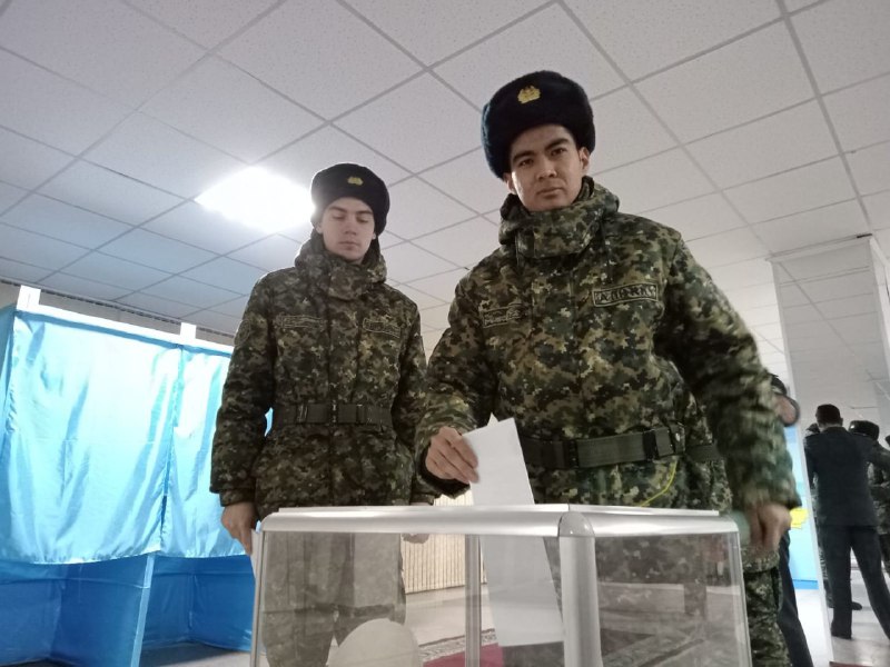 ШҚО-да Ұлттық ұлан сарбаздары дауыс берді