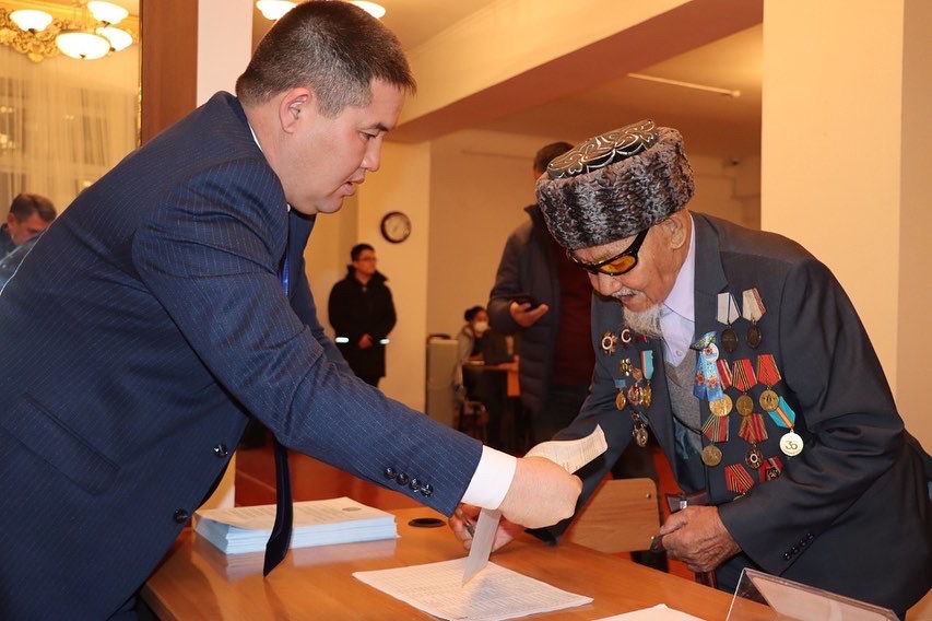 Қызылорда облысында соғыс ардагері дауыс берді