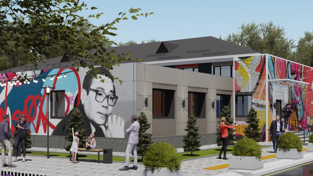 Ақтөбеде жаңадан салынған SMART-CENTRE ғимаратында Сағи Жиенбаевтың портреті салынады