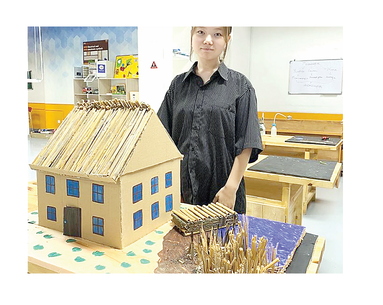 Қамыстан жасалған шатыр