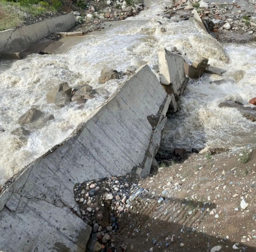 Талғар өзенінде су деңгейі көтеріліп, жолды шайып кетті