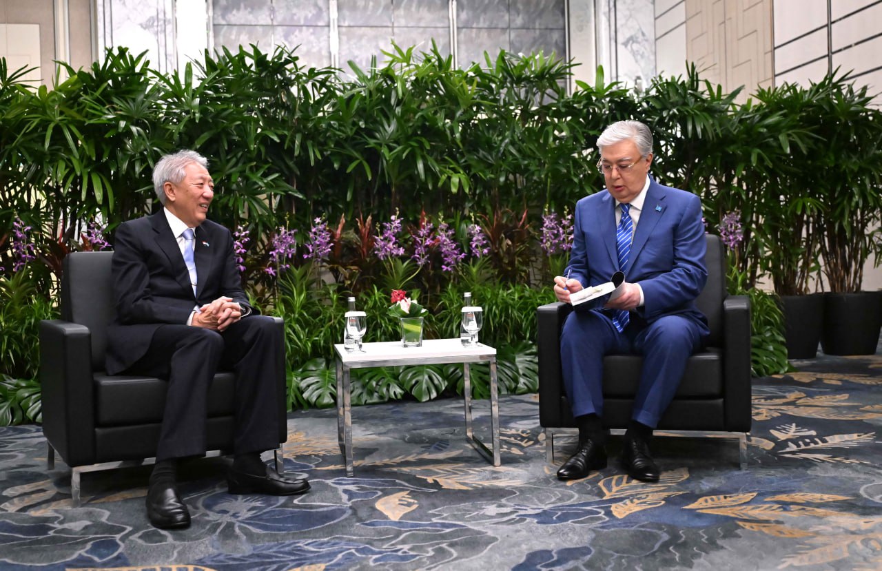 Президент Сингапурдың аға министрі Тео Чи Хинді қабылдады