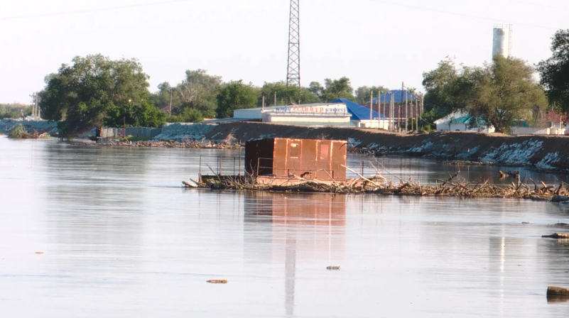 Махамбет ауданында Жайық өзенінің деңгейі төмендеп келеді