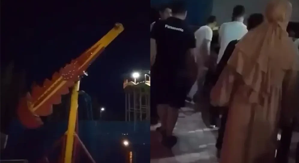 Атырау саябағында аттракцион үзіліп, балалар зардап шекті