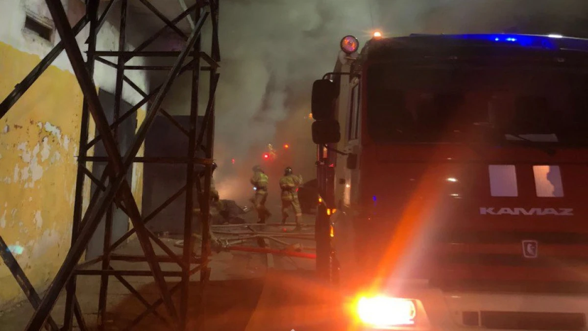 Астанада стадион аумағында өрт шықты