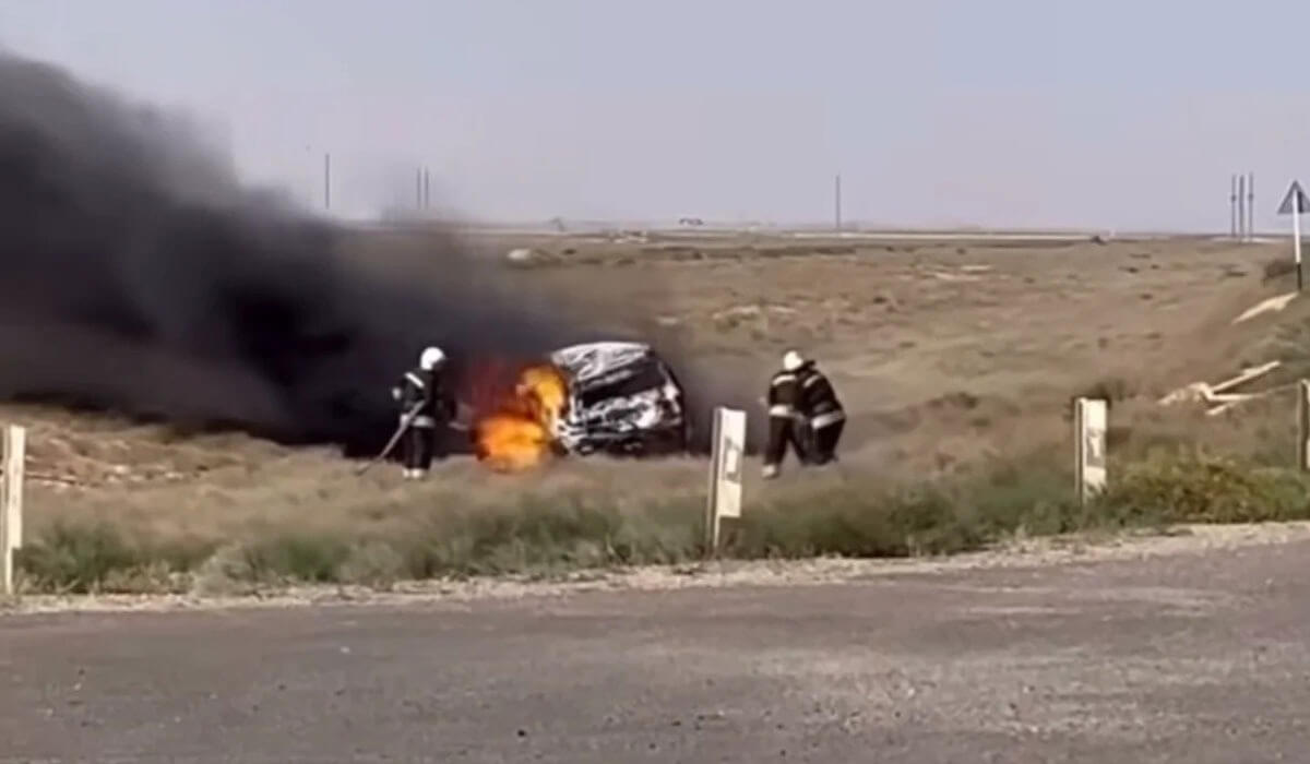 Маңғыстауда автокөлік өртеніп, бір бала көз жұмды