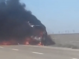 Ақтау - Мұнайлы тас жолында үш адам өртеніп кеткен (видео)