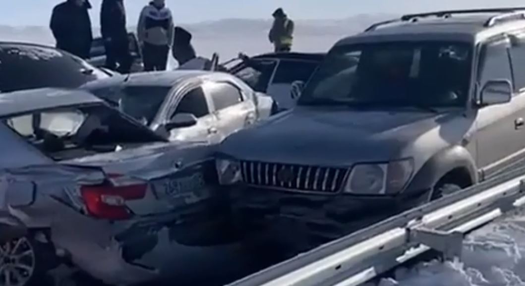 Қарағанды ​​облысында тас жолда 19 көлік соқтығысты