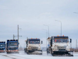 Кәсіпорын тас жолды қардан тазалауға қолдау көрсетті