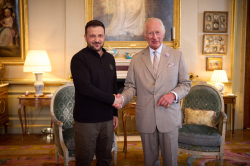 В.Зеленский Ұлыбритания королімен кездесті